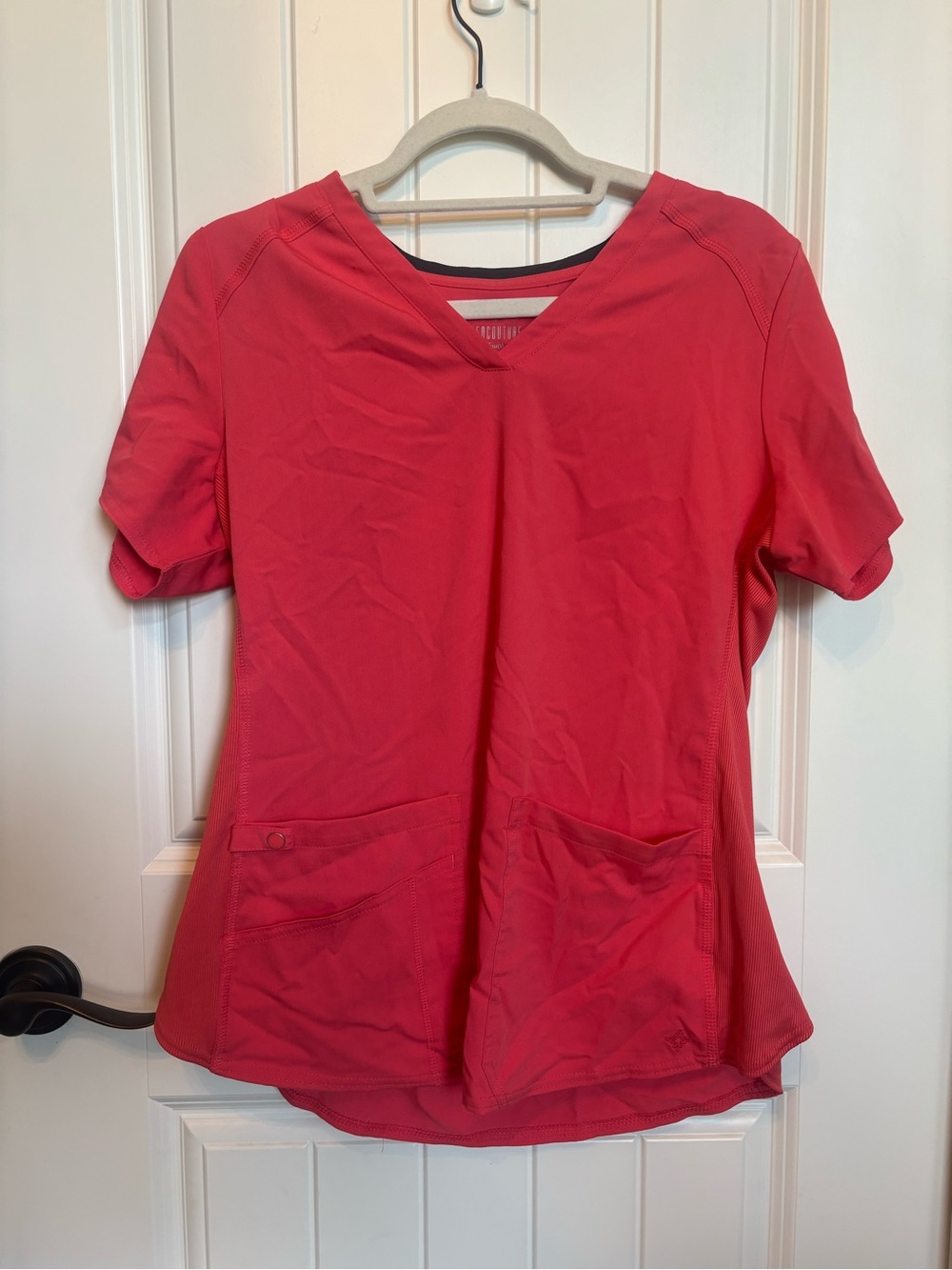 Scrubstar Coral Pink V-Neck Short Sleeve Scrub Set